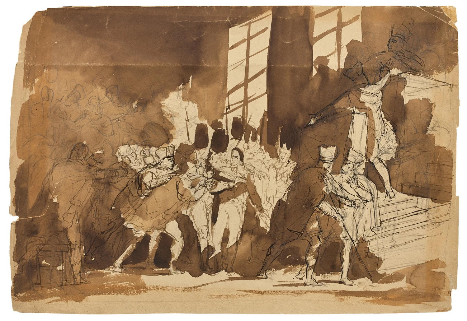 Studio per il colpo di stato del 18 brumaio che ebbe luogo al castello di Saint - Cloud il 10 novembre 1799